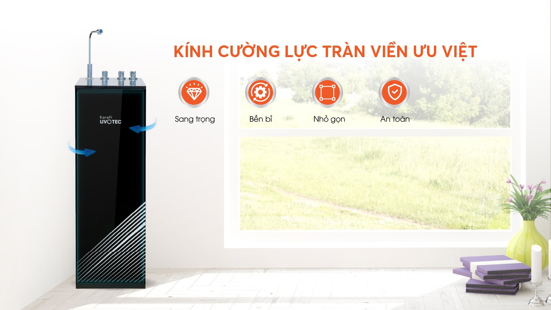 Máy lọc nước nóng lạnh Karofi Livotec 611 chính hãng Máy lọc nước nóng lạnh Karofi Livotec 611 - Điện Máy Plus