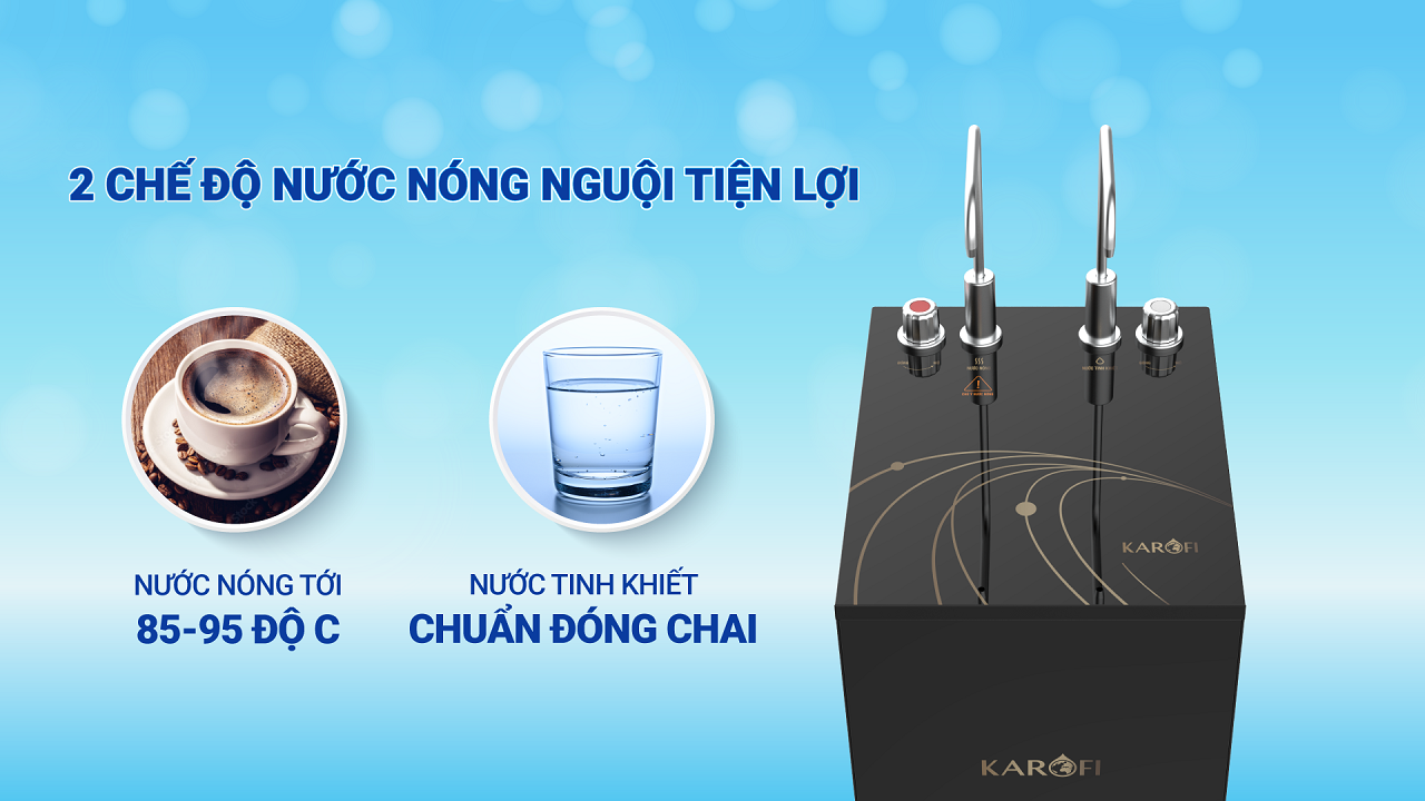 Máy lọc nước nóng nguội Karofi KAH-D15 – 11 lõi – Sản xuất 2025 - Điện Máy Plus