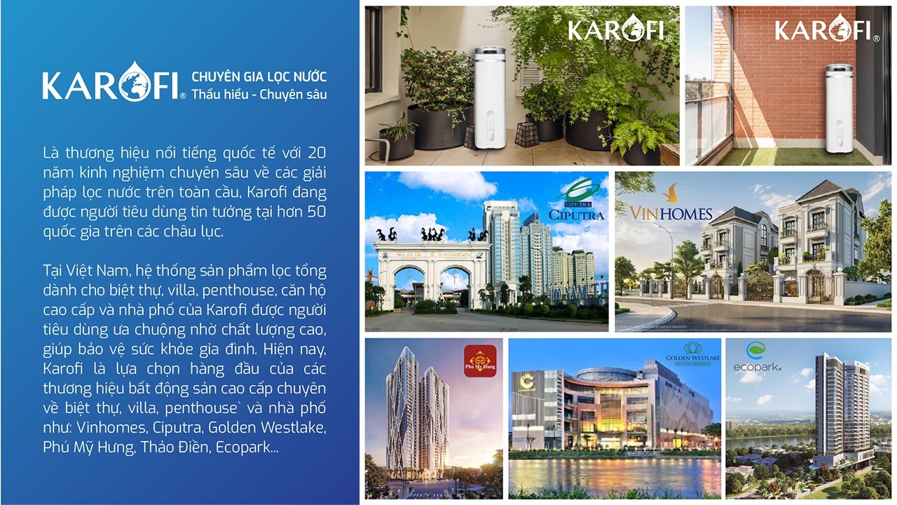 Lọc tổng trung tâm cao cấp Karofi KTF-P02 chính hãng Lọc tổng trung tâm cao cấp Karofi KTF-P02 - Điện Máy Plus