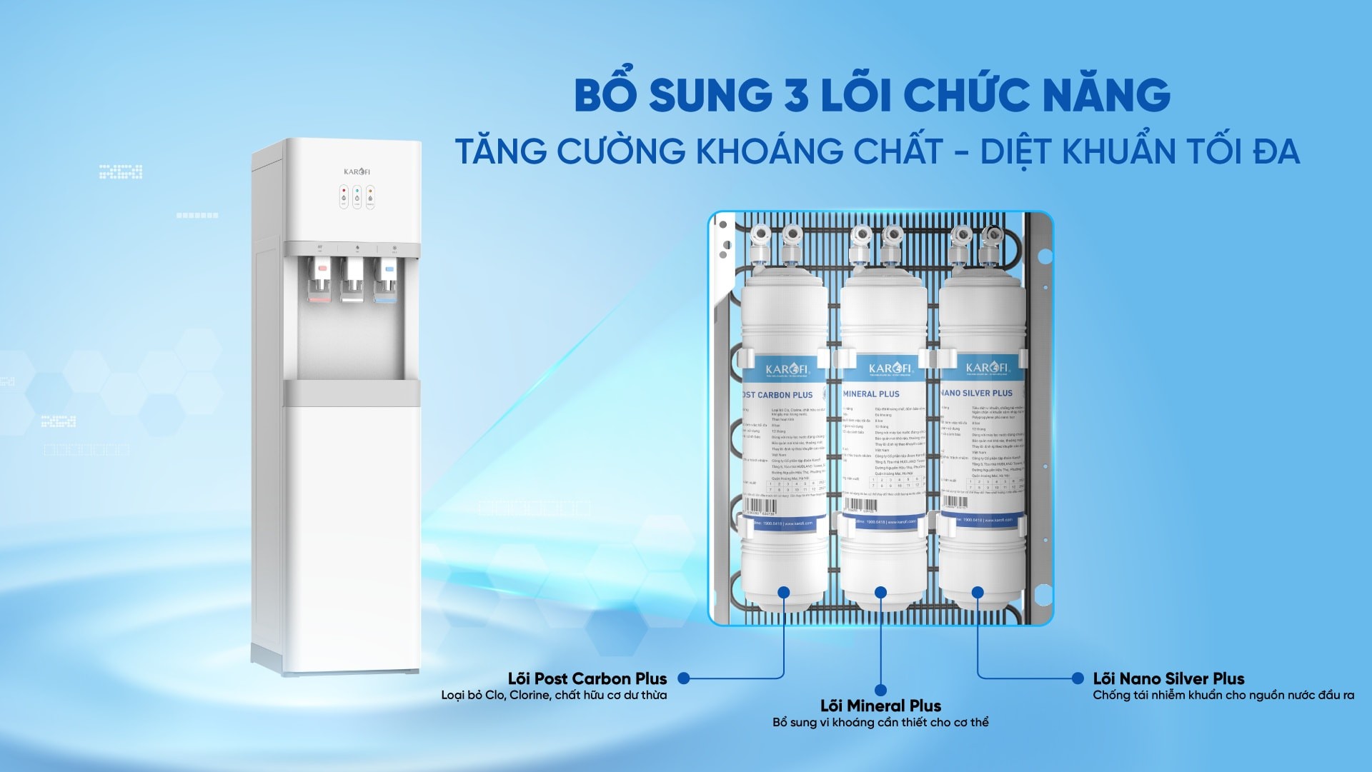 Máy nóng lạnh Karofi HCV209 chính hãng Máy nóng lạnh Karofi HCV209 - Điện Máy Plus