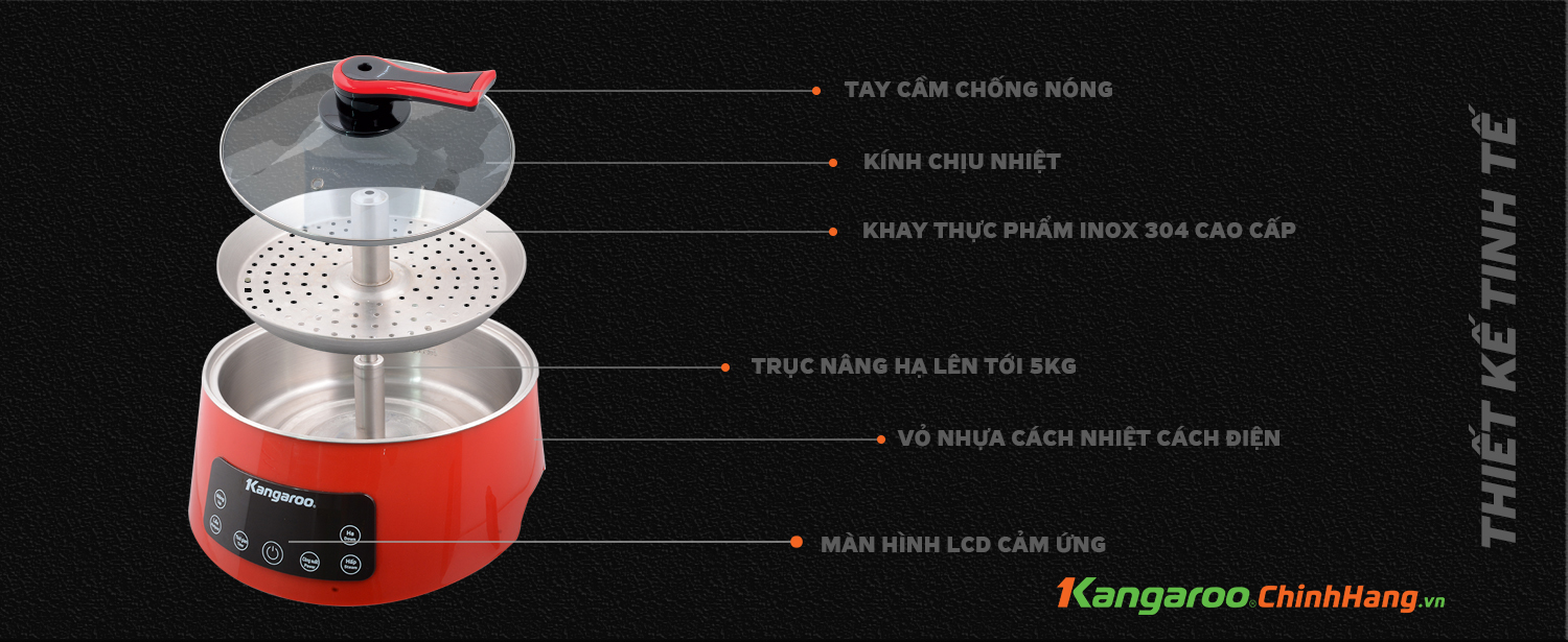 Nồi lẩu điện thang máy Kangaroo KG279 chính hãng Nồi lẩu điện thang máy Kangaroo KG279 - Điện Máy Plus