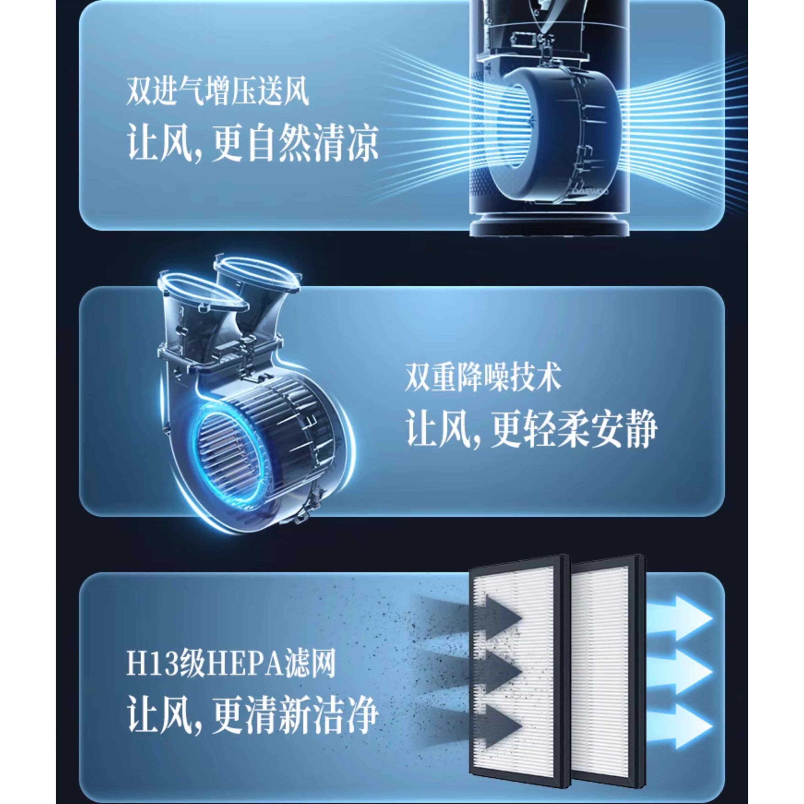 Quạt không cánh Daewoo AM08 - Điện Máy Plus