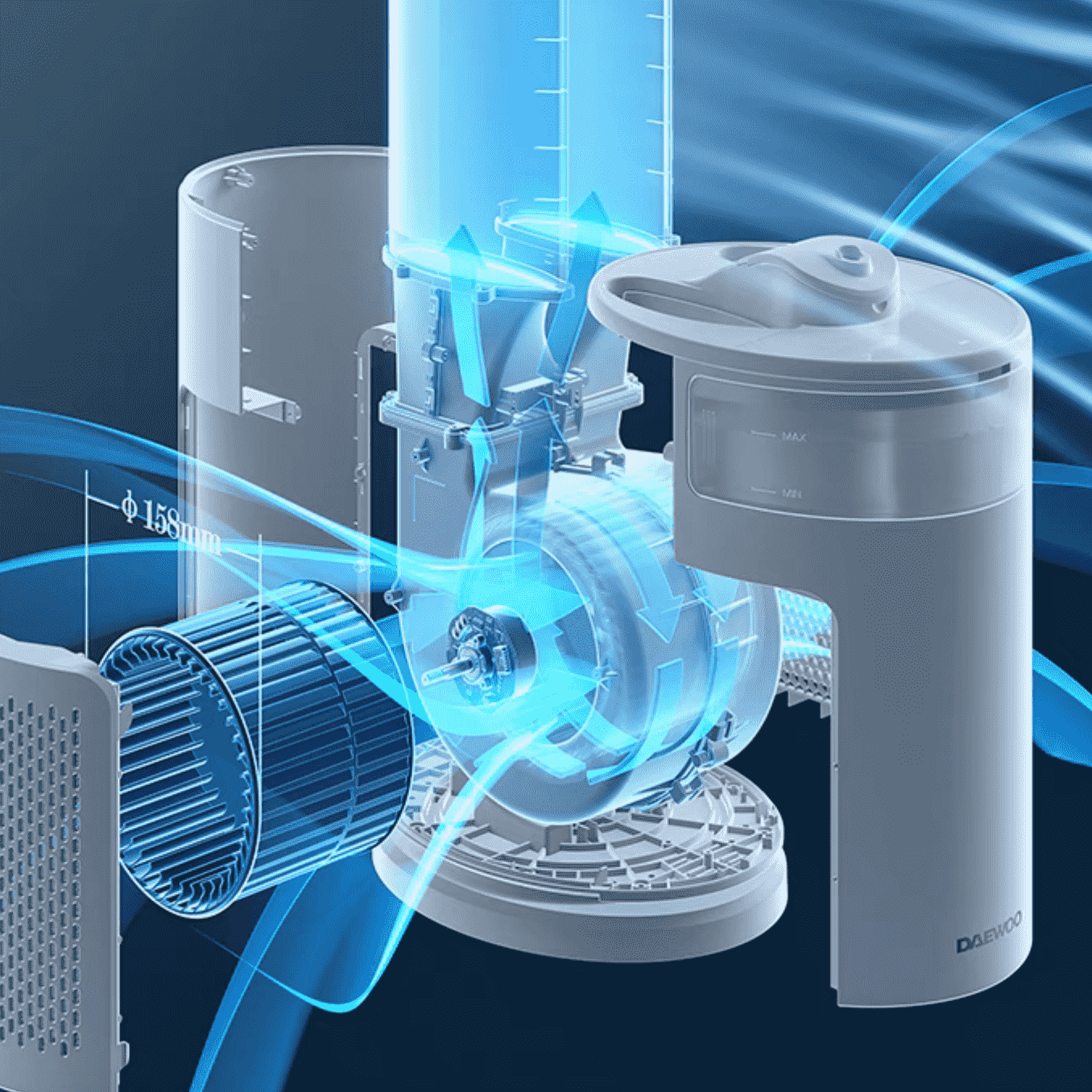 Quạt không cánh Daewoo AM08 - Điện Máy Plus