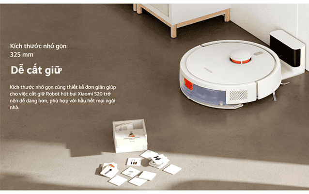 Robot hút bụi Xiaomi Vacuum S20 – Chính hãng chính hãng Robot hút bụi Xiaomi Vacuum S20 – Chính hãng - Điện Máy Plus