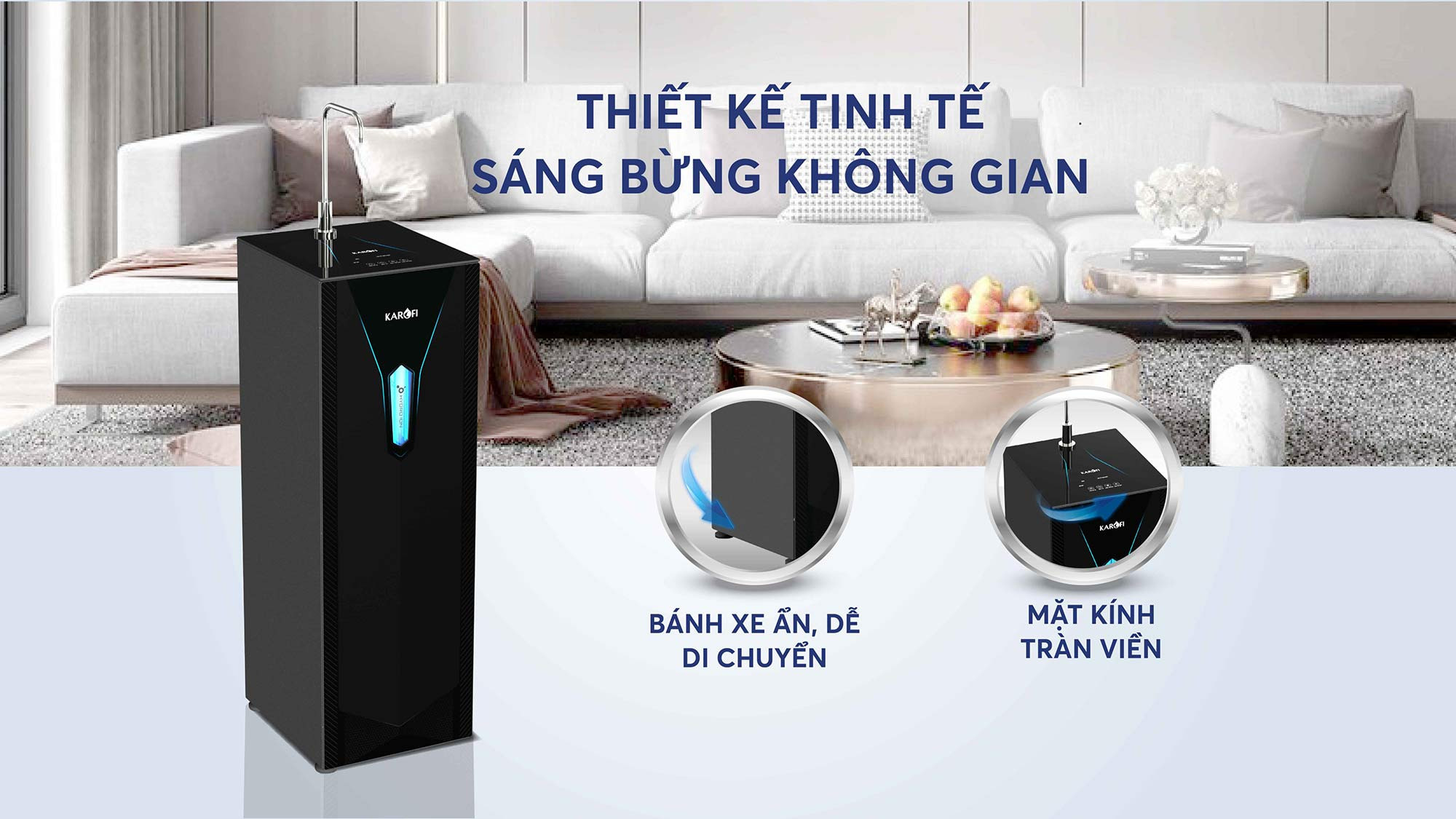 Máy lọc nước Hydro-ion kiềm Karofi KAE-S65 chính hãng Máy lọc nước Hydro-ion kiềm Karofi KAE-S65 - Điện Máy Plus