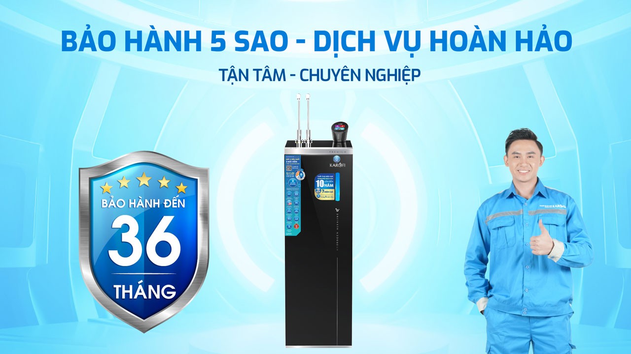 Máy lọc nước nóng lạnh Hydro-ion kiềm Karofi KAE-S88 PROMAX – THÔNG MINH – ĐIỀU KHIỂN GIỌNG NÓI - Điện Máy Plus