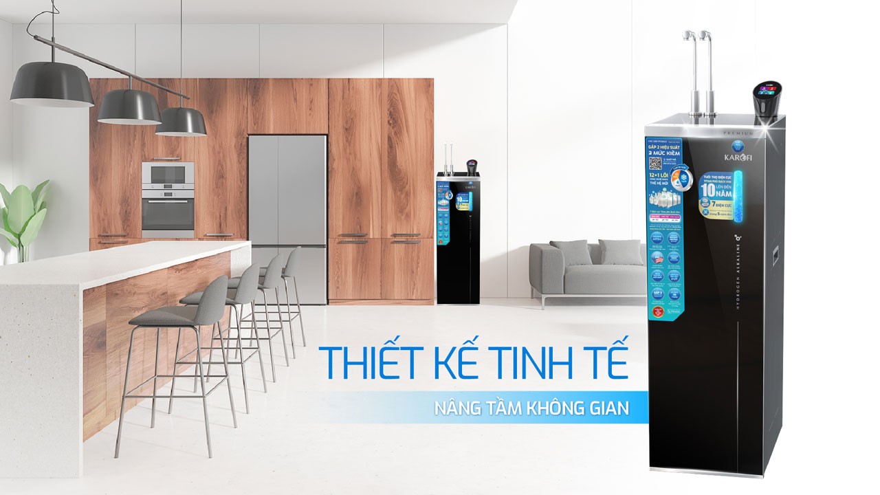 Máy lọc nước nóng lạnh Hydro-ion kiềm Karofi KAE-S86 - Điện Máy Plus