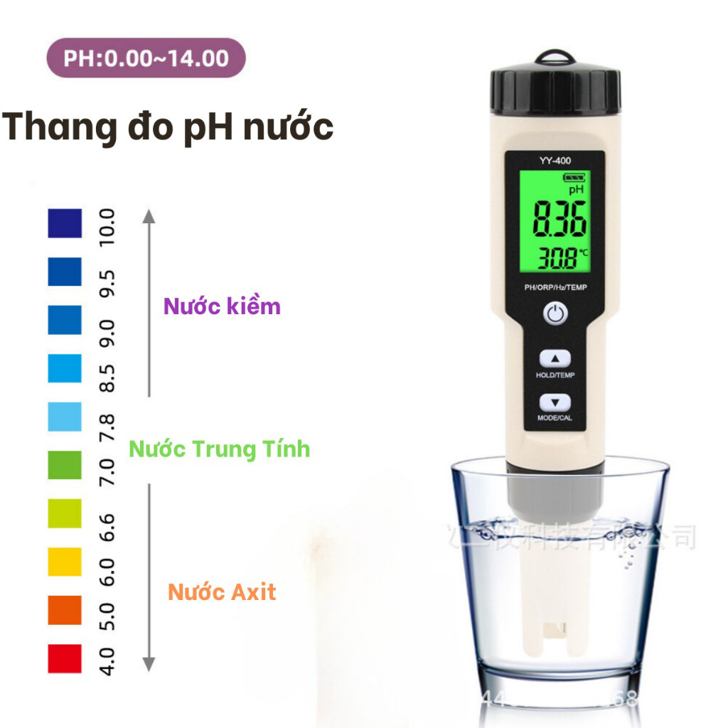 Bút đo nước ion kiềm Hydrogen đa năng 4IN1 dùng để đo pH/ORP/HYDRO/Nhiệt Độ chính hãng Bút đo nước ion kiềm Hydrogen đa năng 4IN1 dùng để đo pH/ORP/HYDRO/Nhiệt Độ - Điện Máy Plus