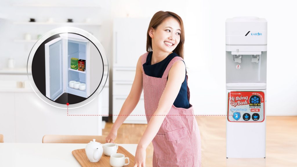 Cây nước nóng lạnh Karofi HC15 chính hãng Cây nước nóng lạnh Karofi HC15 - Điện Máy Plus