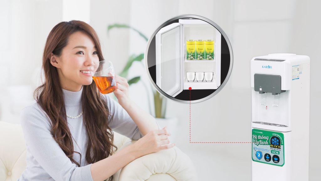 Cây nước nóng lạnh Karofi HC16 chính hãng Cây nước nóng lạnh Karofi HC16 - Điện Máy Plus