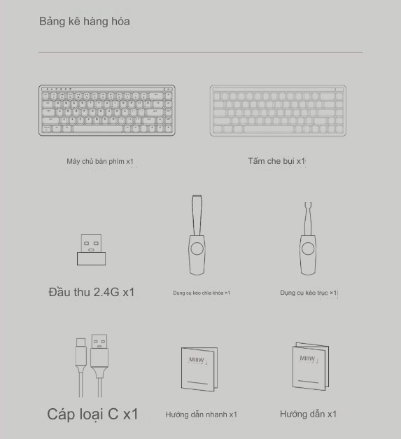 Bàn phím cơ Xiaomi Miiiw ART Z680 – Không dây, Switch Gateron G Pro, RGB, Hotswap, 68 phím chính hãng Bàn phím cơ Xiaomi Miiiw ART Z680 – Không dây, Switch Gateron G Pro, RGB, Hotswap, 68 phím - Điện Máy Plus