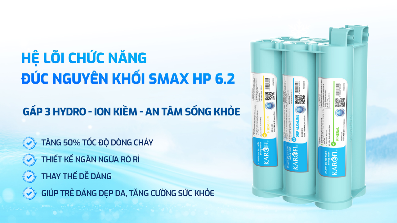 Máy lọc nước nóng lạnh Karofi KAD-D66S PRO – Hydrogen ion kiềm cao cấp – Mẫu mới 2025 - Điện Máy Plus