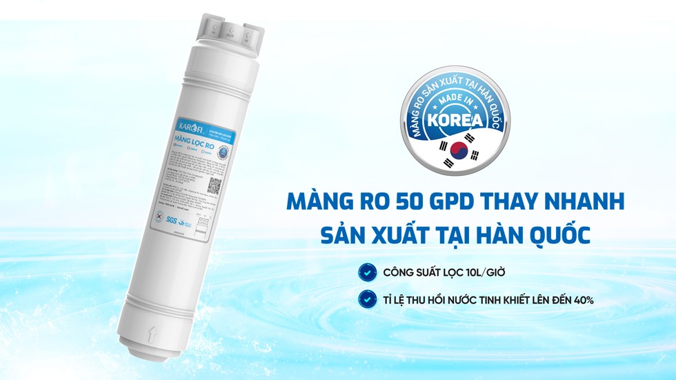 Máy lọc nước RO Karofi KAQ-U50K – 10 lõi chính hãng Máy lọc nước RO Karofi KAQ-U50K – 10 lõi - Điện Máy Plus