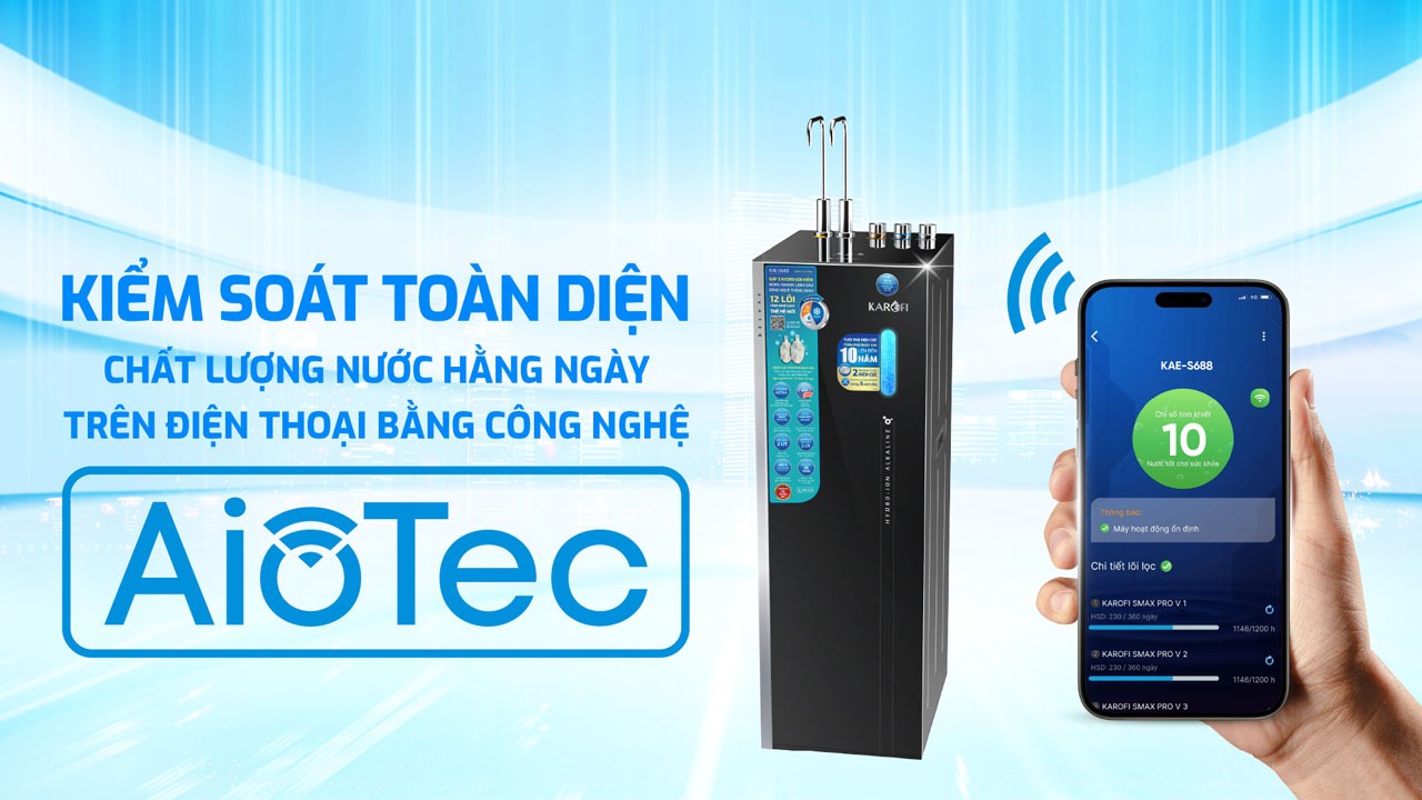 Máy lọc nước Hydro-ion kiềm nóng lạnh Karofi KAE-S688 chính hãng Máy lọc nước Hydro-ion kiềm nóng lạnh Karofi KAE-S688 - Điện Máy Plus
