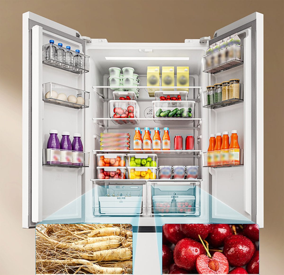 Tủ lạnh Xiaomi Mijia 439L kiểu Pháp, thiết kế mỏng, sức chứa lớn - Điện Máy Plus