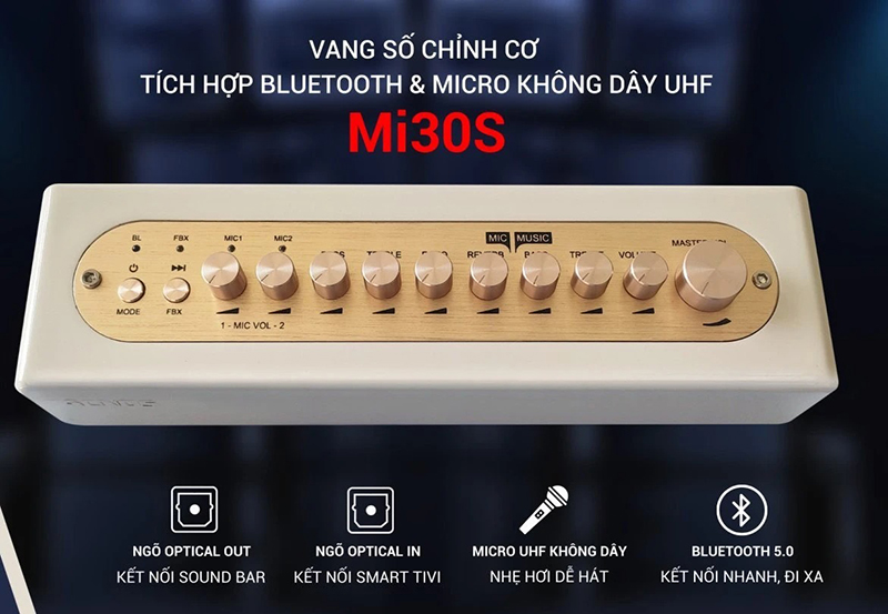 Vang Số Chỉnh Cơ Acnos MI30S chính hãng Vang Số Chỉnh Cơ Acnos MI30S - Điện Máy Plus