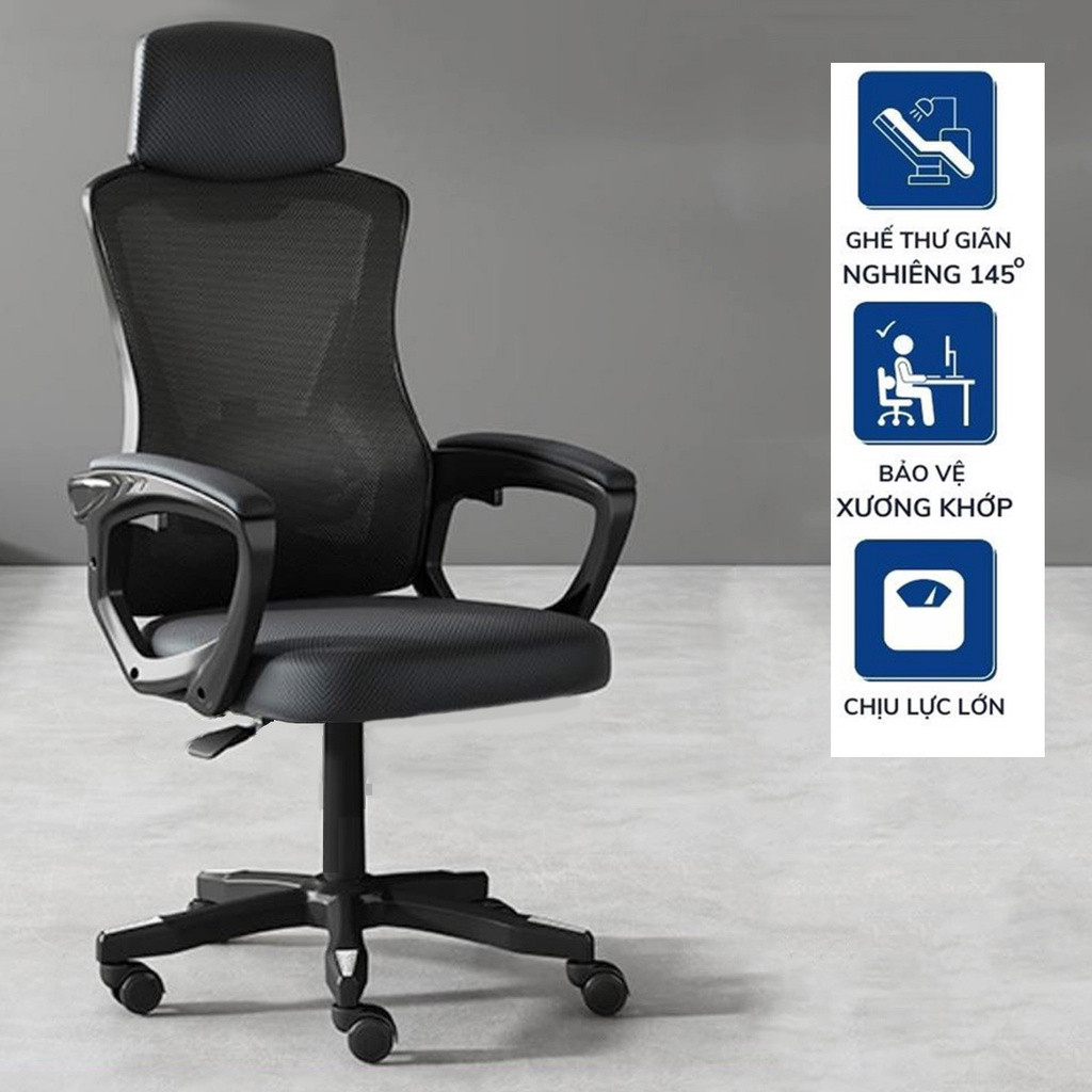 Ghế công thái học Yongyi Xiao Hyoung Pro (Xiao H Pro) – Có tựa đầu, tay vin nâng hạ 90 độ, MC-1108E-E - Điện Máy Plus