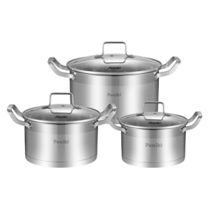 Bộ nồi inox 5 đáy Funiki HBNS551 (Size 16, 20, 24cm)